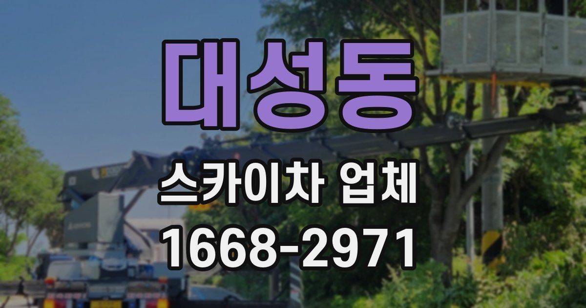 대성동 스카이차 업체