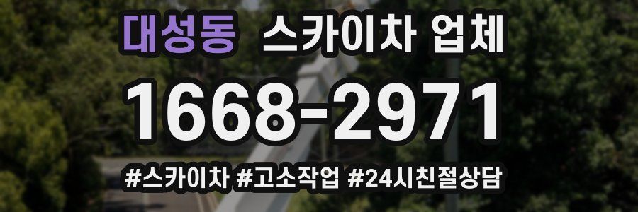 대성동 스카이차 업체