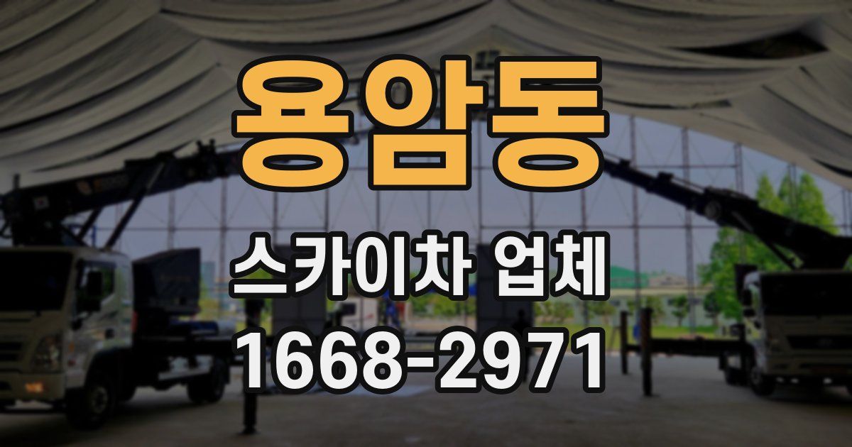 용암동 스카이차 업체