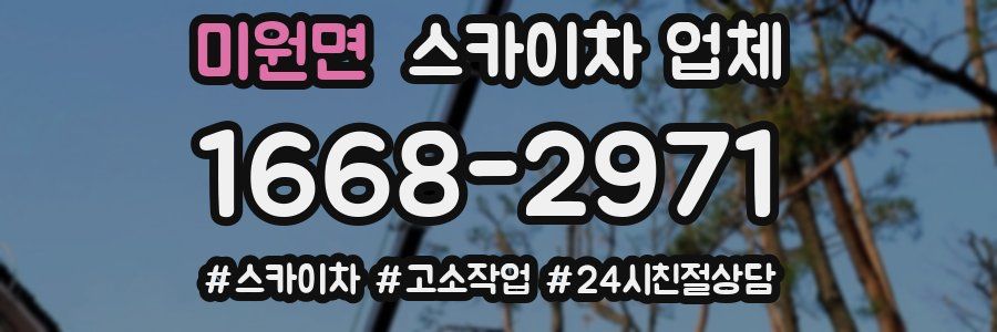 미원면 스카이차 업체