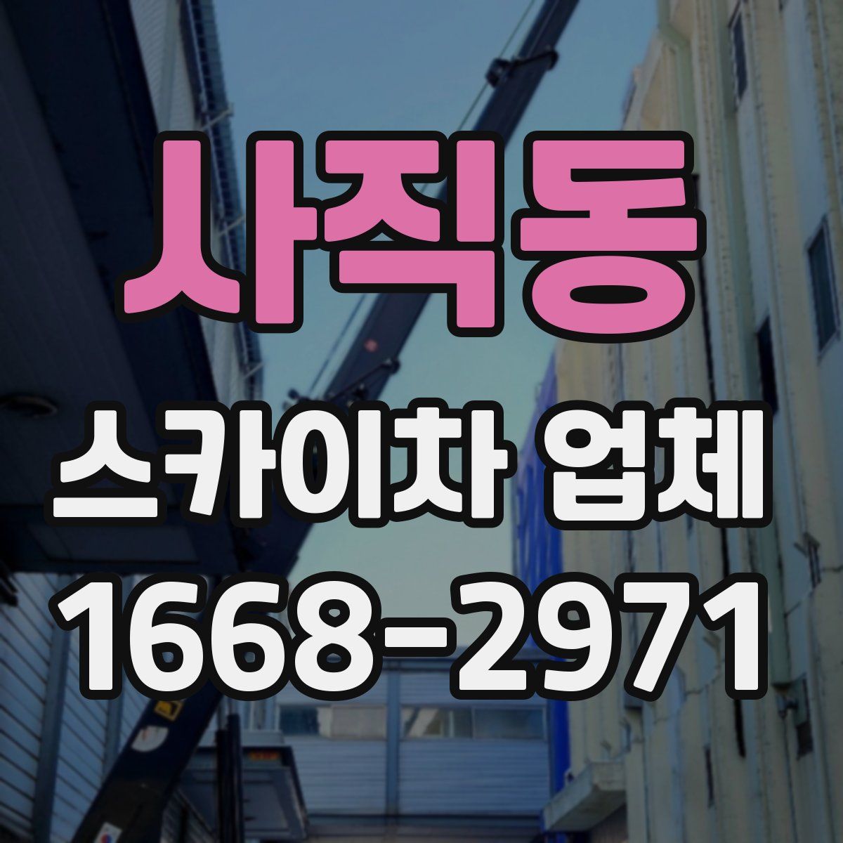 사직동 스카이차 업체