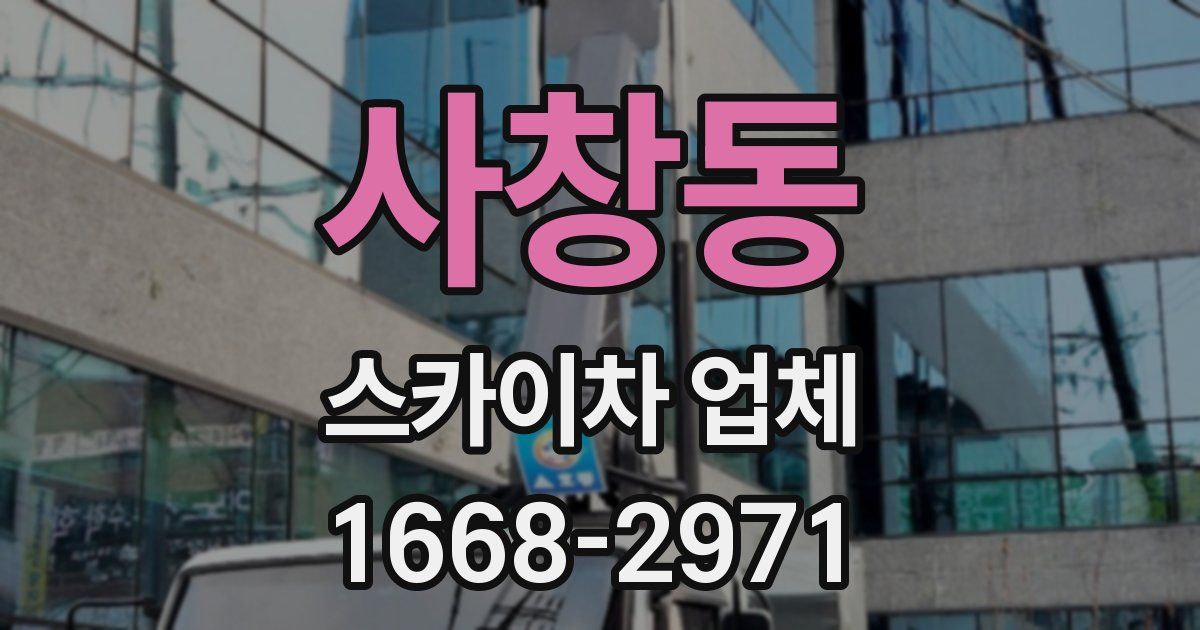 사창동 스카이차 업체