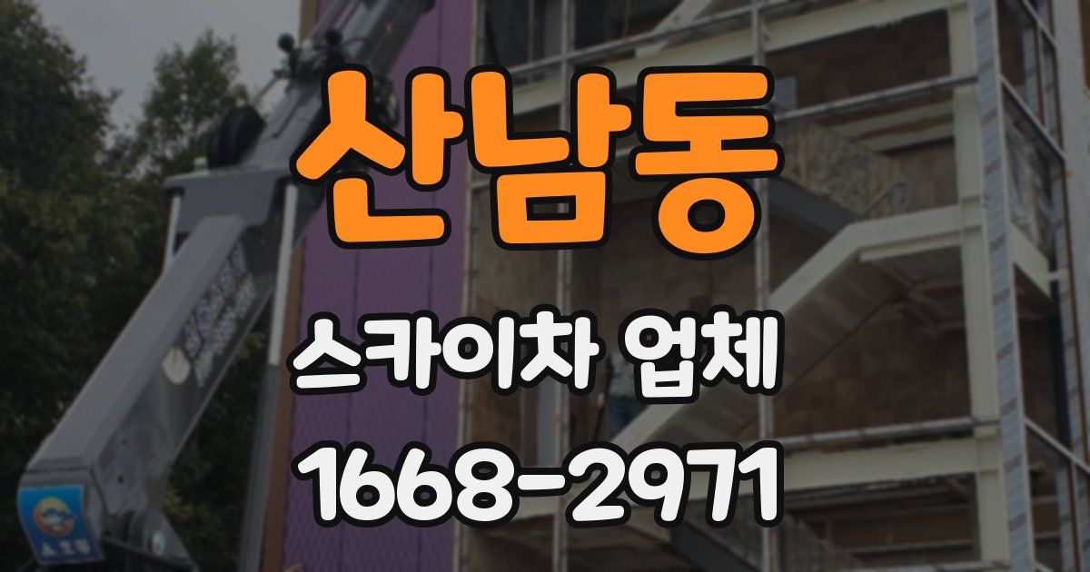 산남동 스카이차 업체