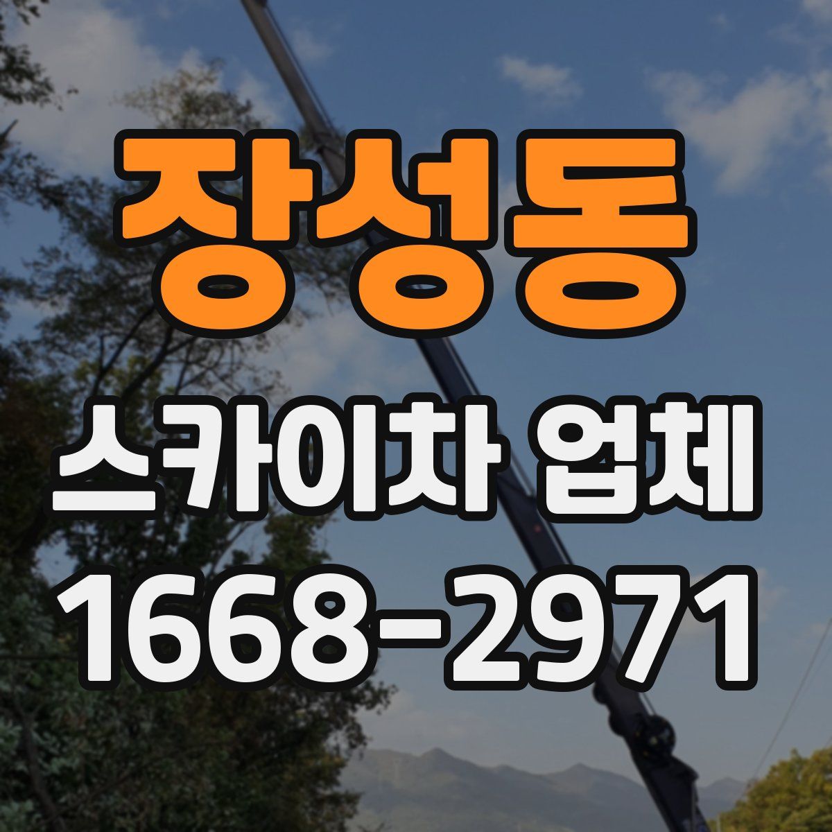 장성동 스카이차 업체
