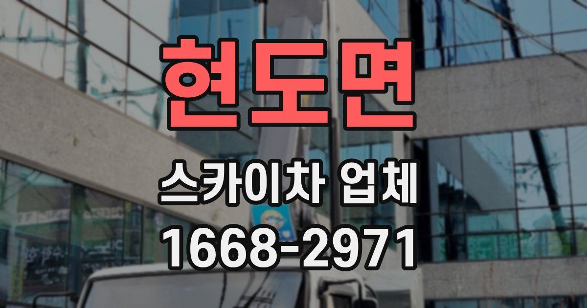 현도면 스카이차 업체