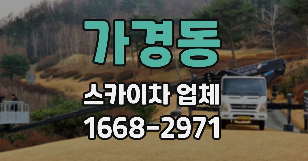 가경동 스카이차 업체