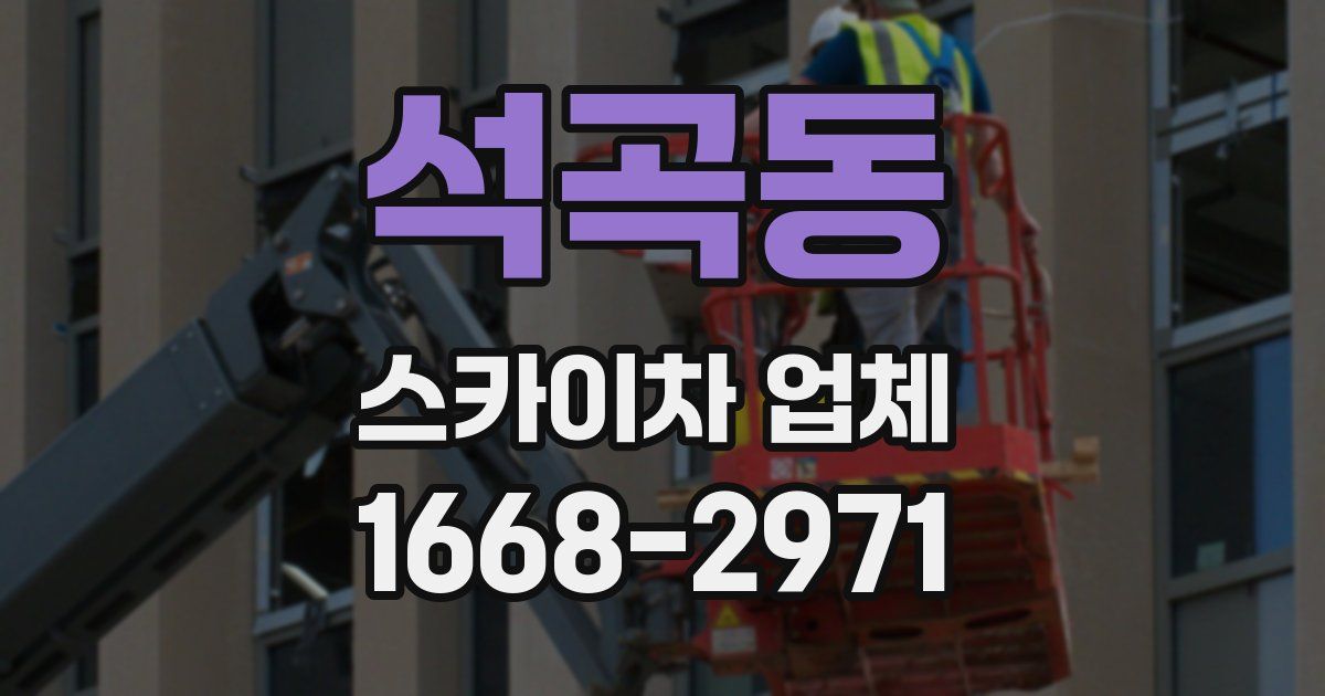 석곡동 스카이차 업체