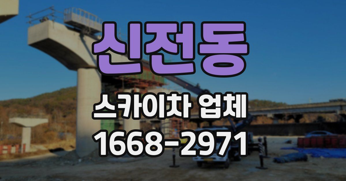 신전동 스카이차 업체