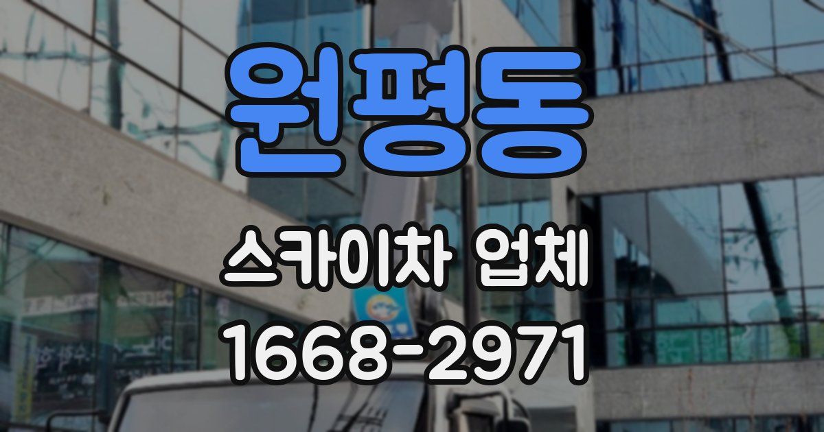 원평동 스카이차 업체