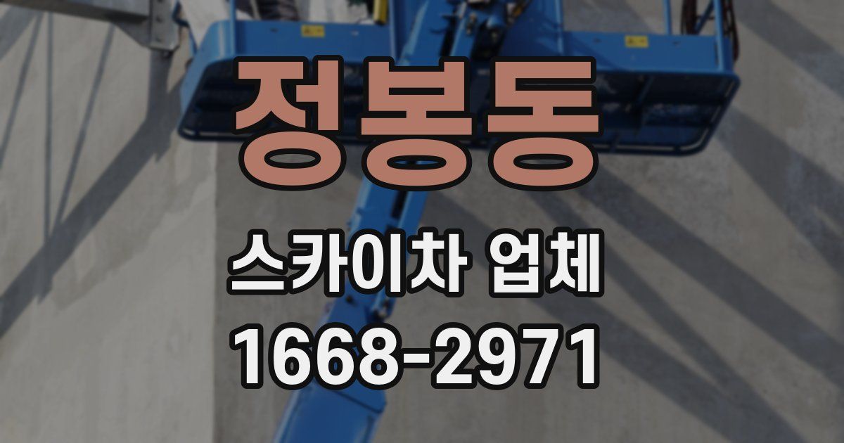 정봉동 스카이차 업체