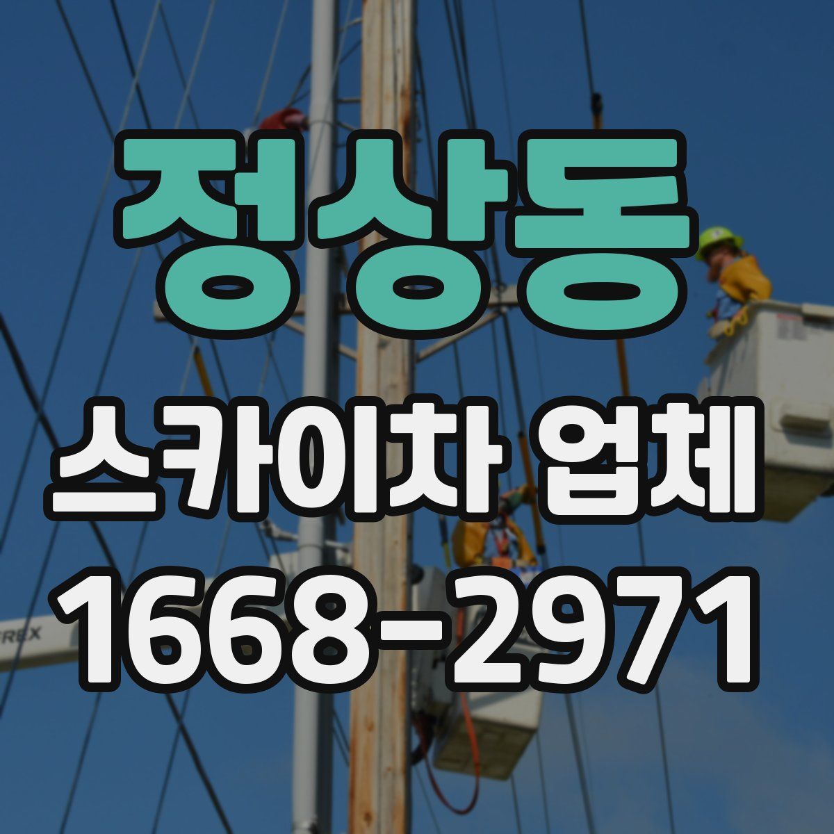 정상동 스카이차 업체