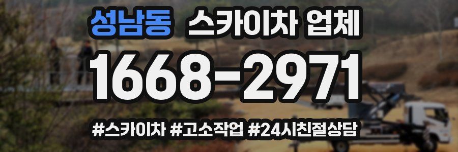 성남동 스카이차 업체