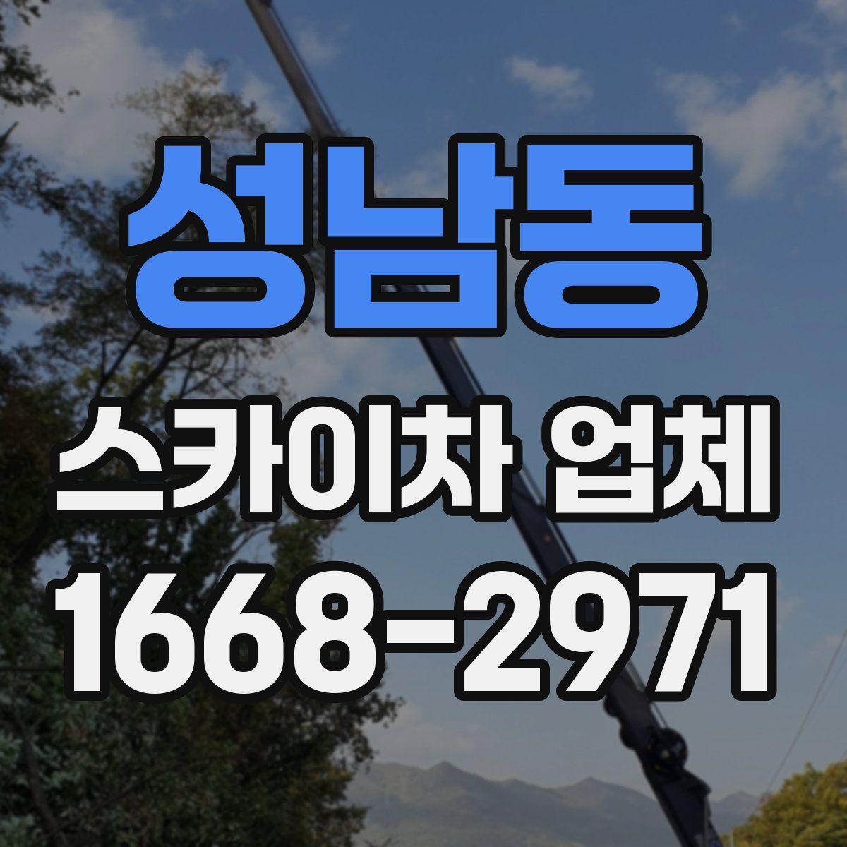 성남동 스카이차 업체