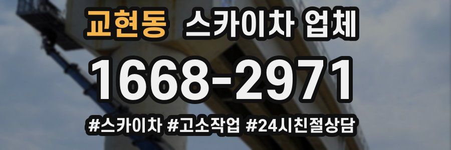 교현동 스카이차 업체