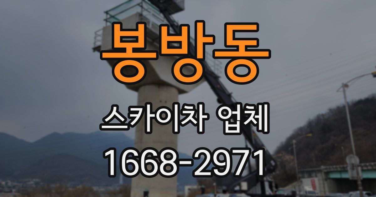 봉방동 스카이차 업체