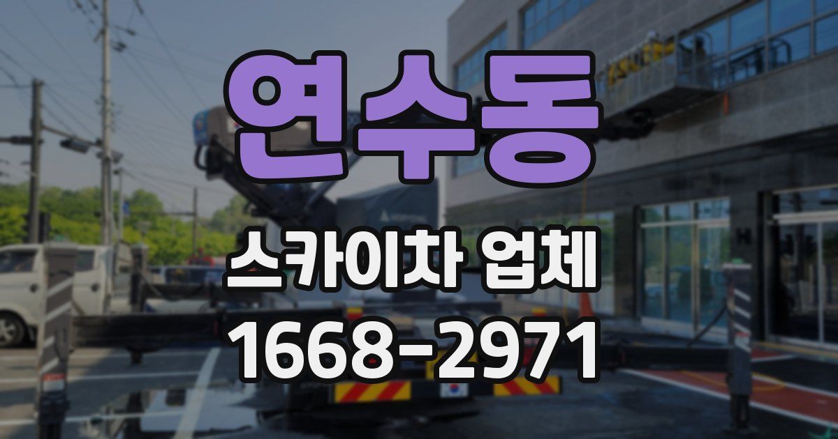 연수동 스카이차 업체