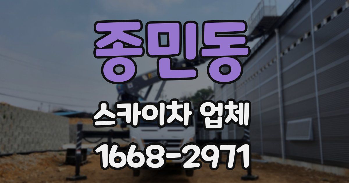 종민동 스카이차 업체