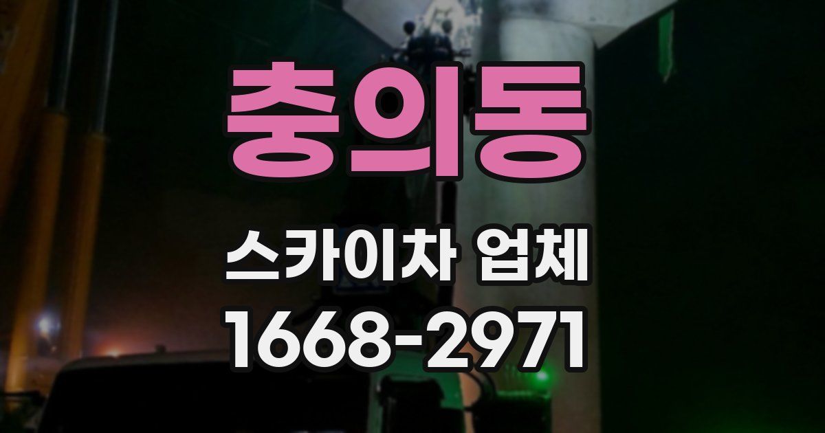 충의동 스카이차 업체