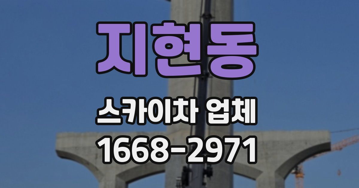 지현동 스카이차 업체