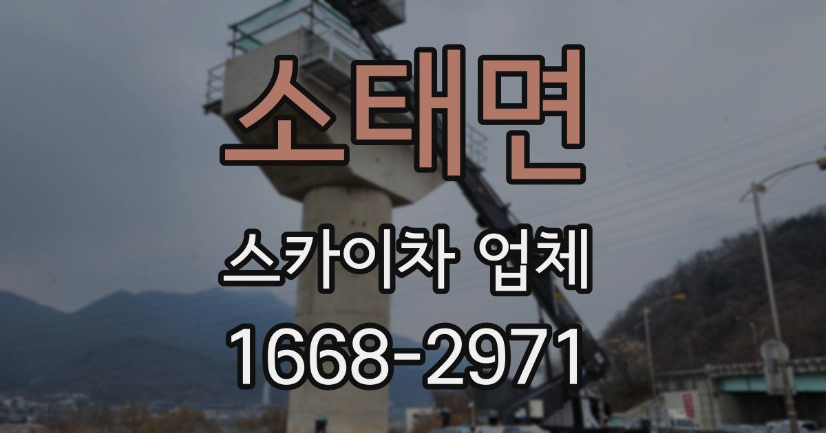 소태면 스카이차 업체