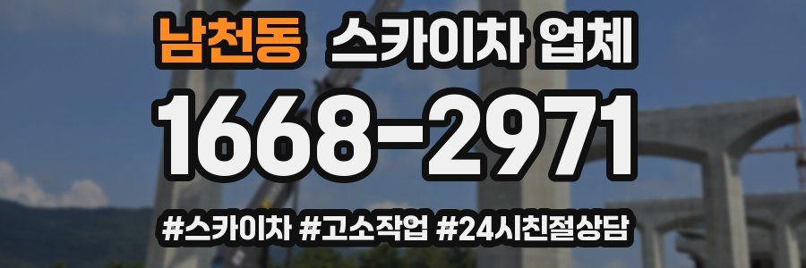 남천동 스카이차 업체