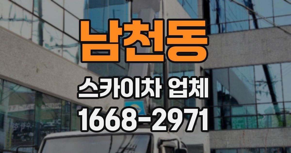 남천동 스카이차 업체