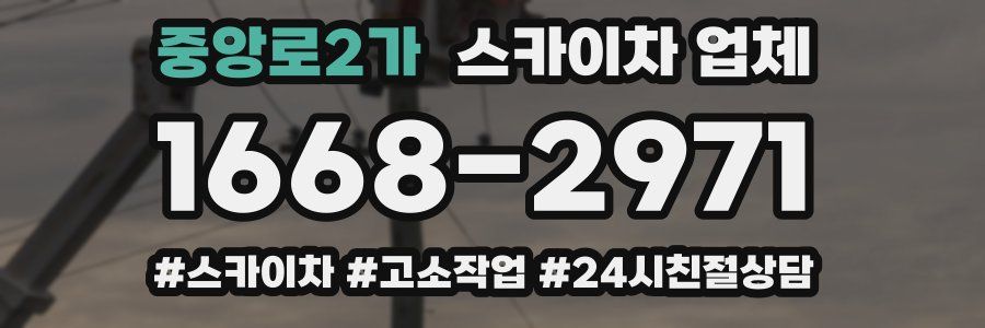중앙로2가 스카이차 업체