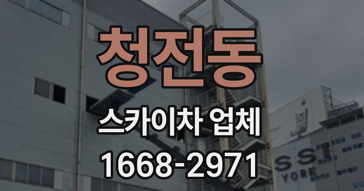 청전동 스카이차 업체