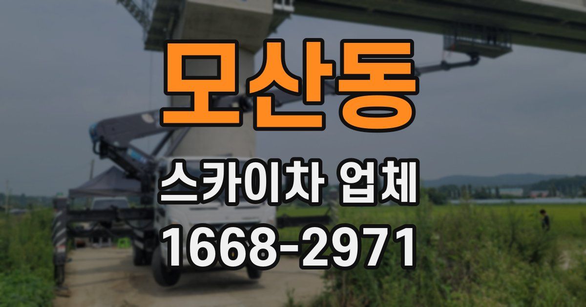 모산동 스카이차 업체