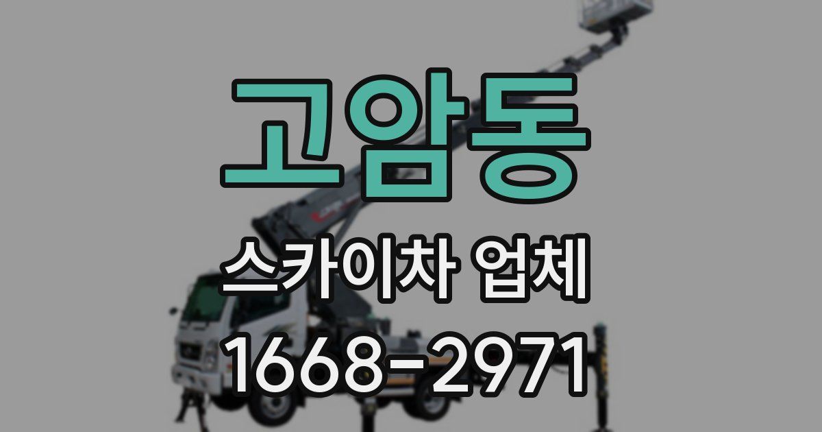 고암동 스카이차 업체