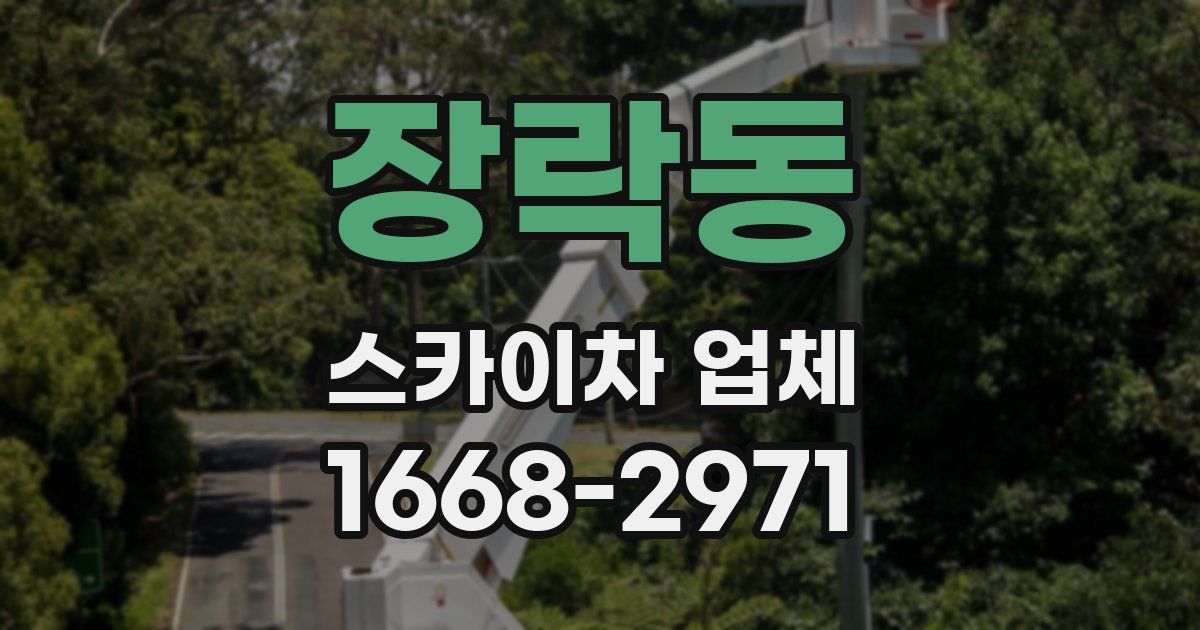 장락동 스카이차 업체