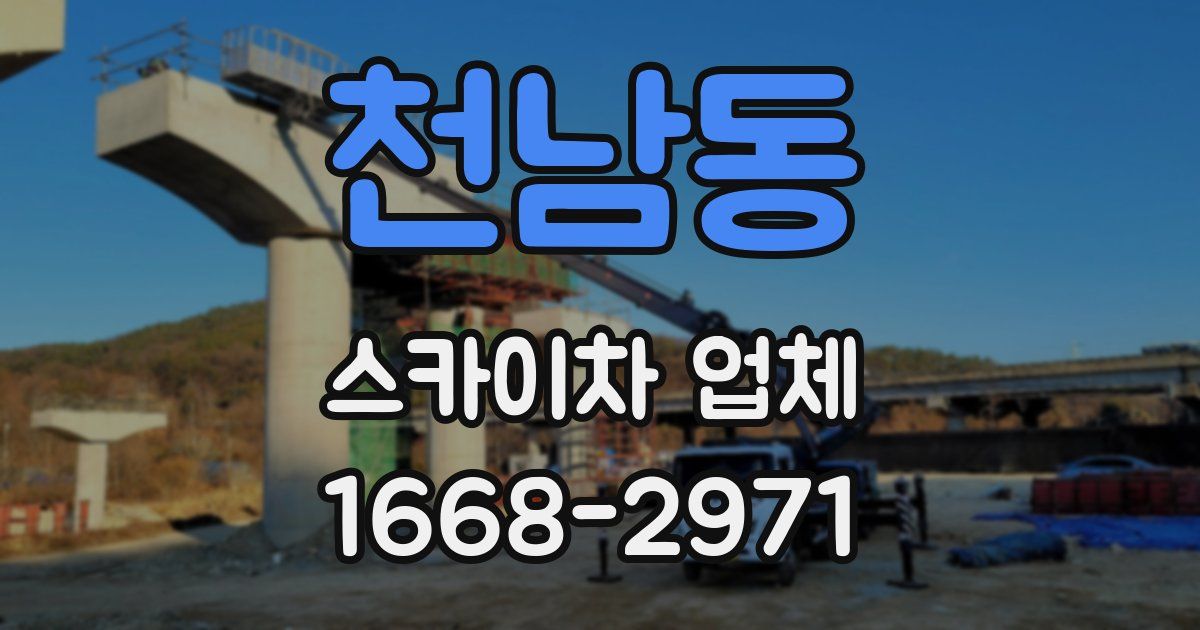 천남동 스카이차 업체