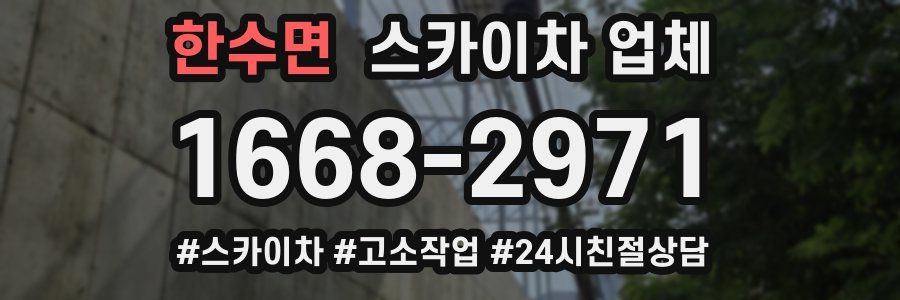 한수면 스카이차 업체