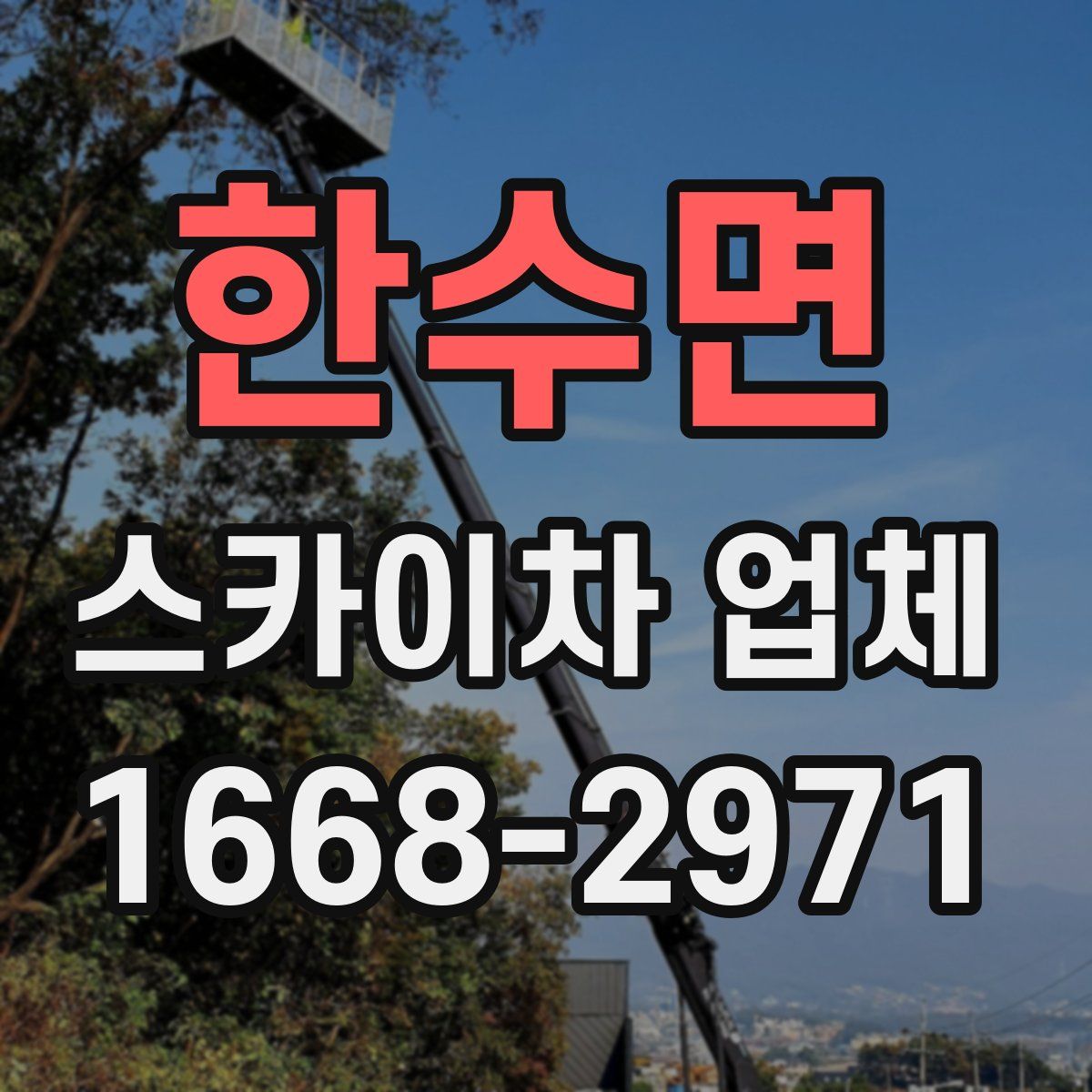 한수면 스카이차 업체