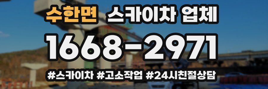 수한면 스카이차 업체