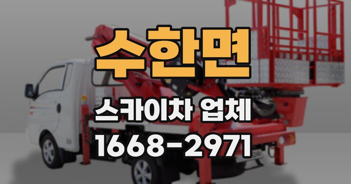 수한면 스카이차 업체