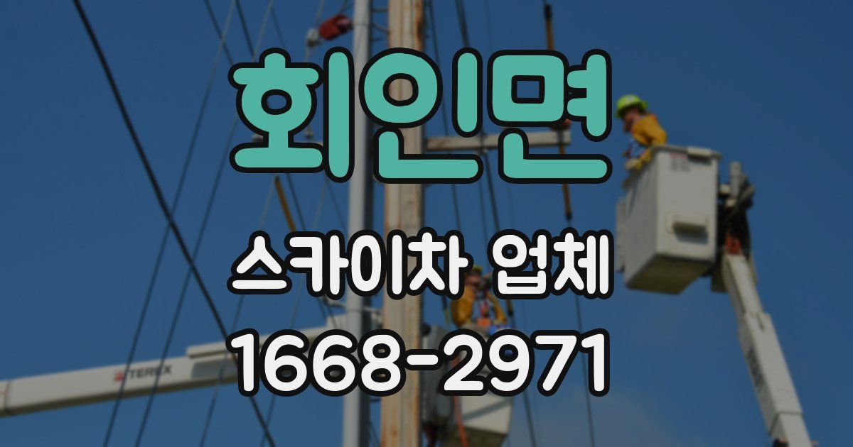 회인면 스카이차 업체