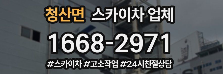 청산면 스카이차 업체