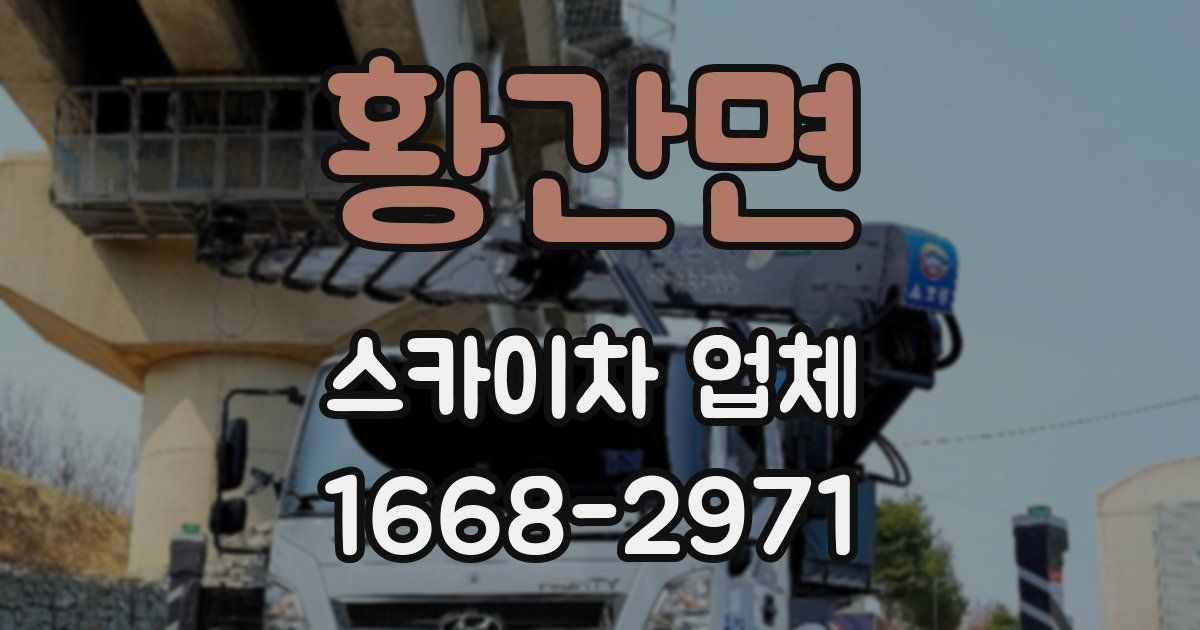 황간면 스카이차 업체