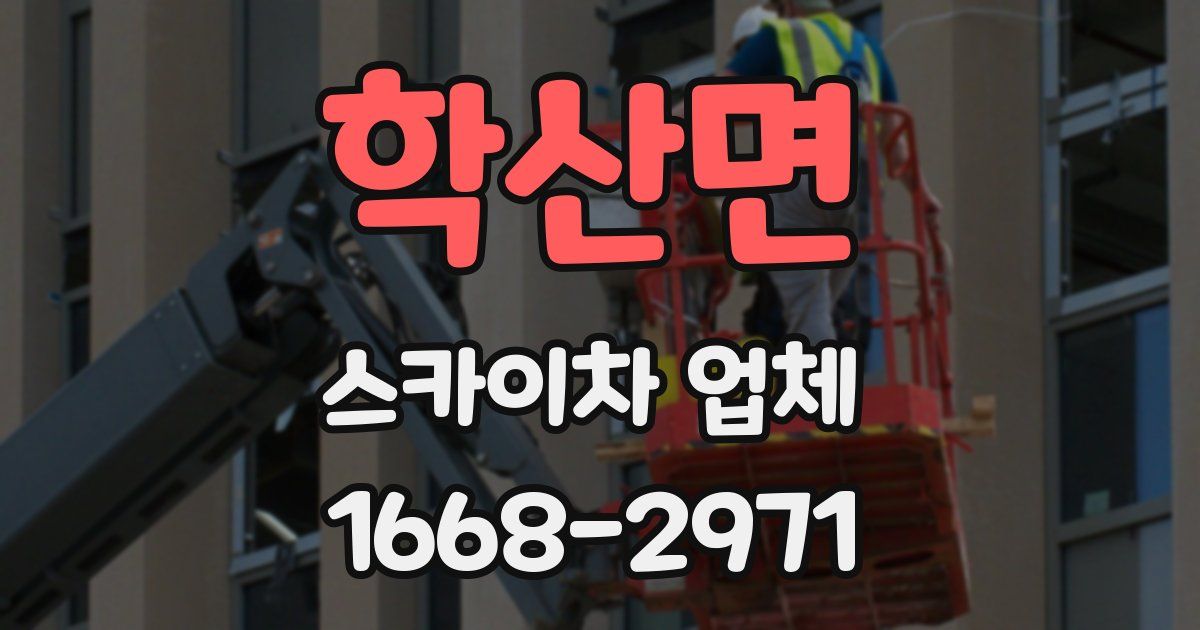 학산면 스카이차 업체