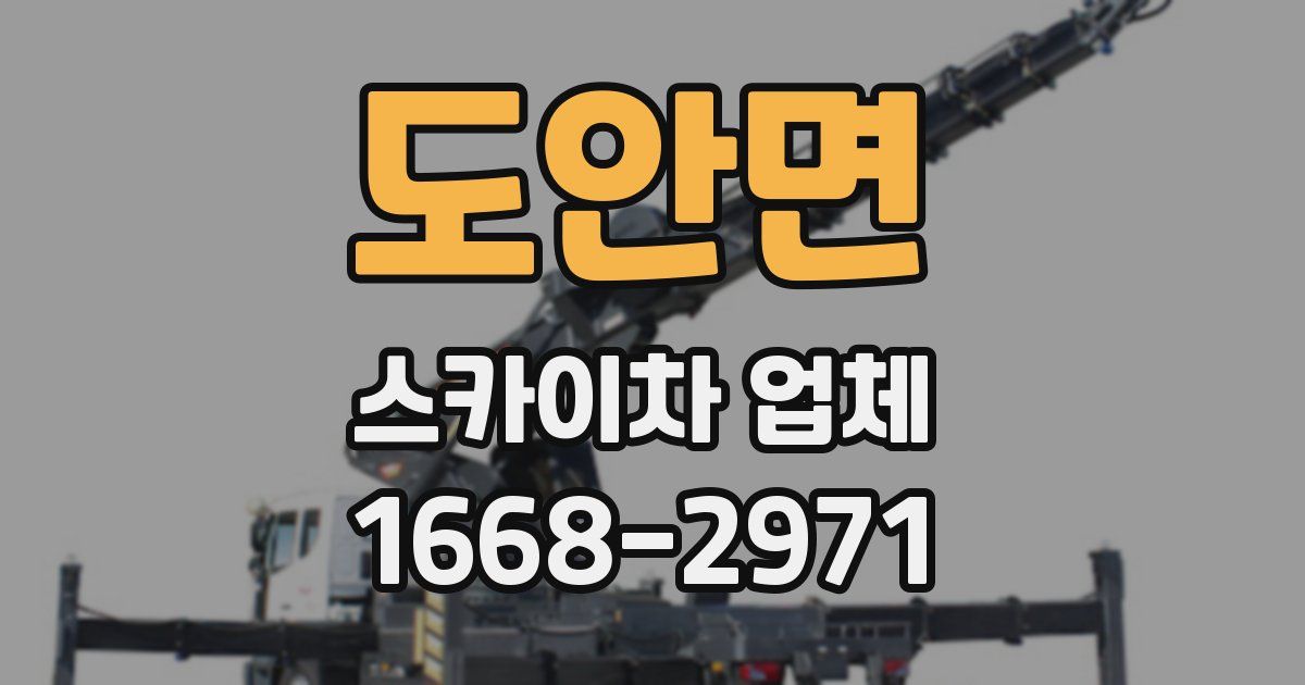 도안면 스카이차 업체