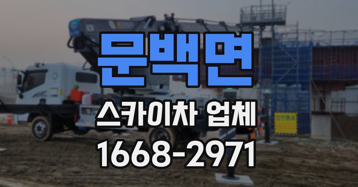 문백면 스카이차 업체