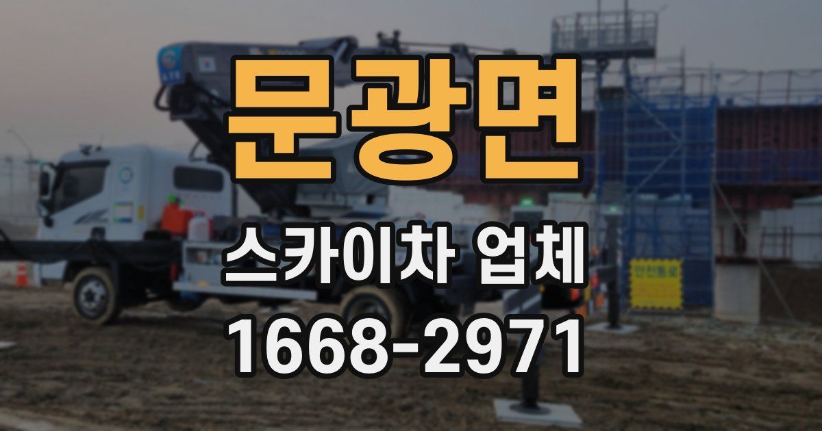 문광면 스카이차 업체