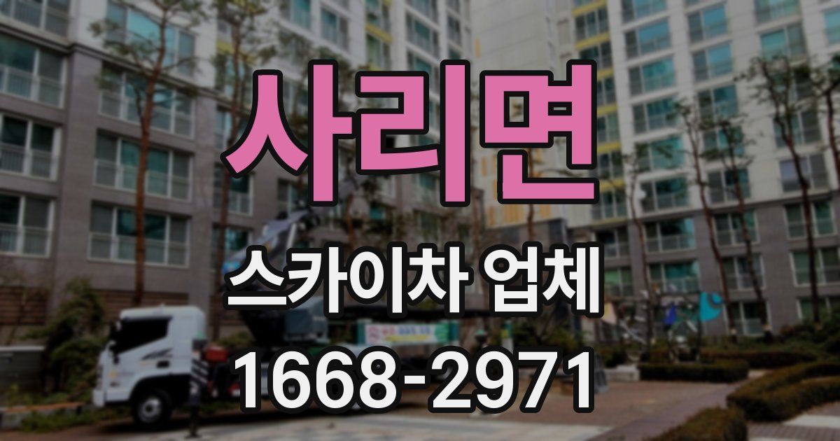사리면 스카이차 업체