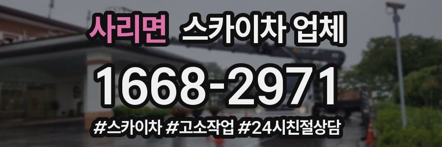 사리면 스카이차 업체