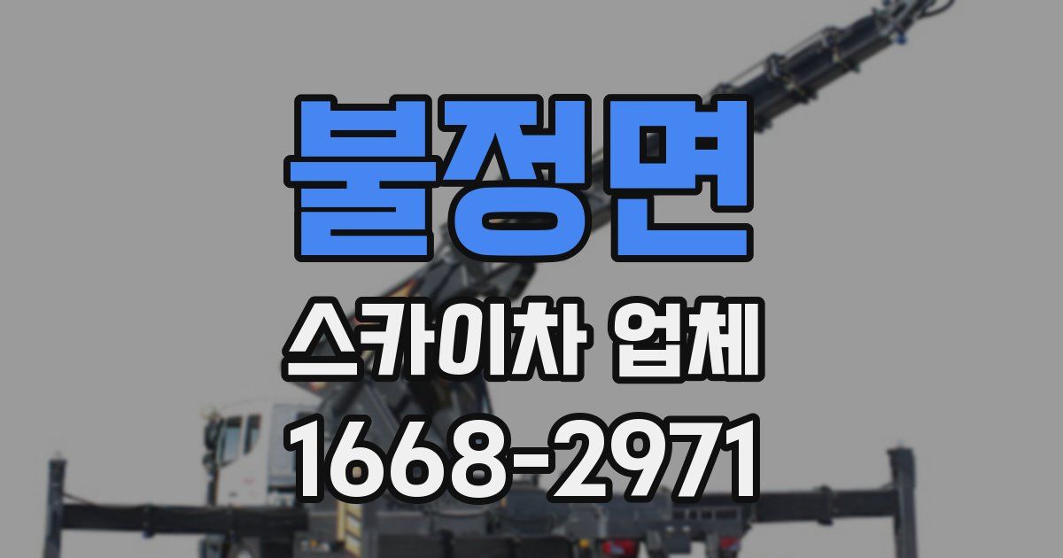 불정면 스카이차 업체