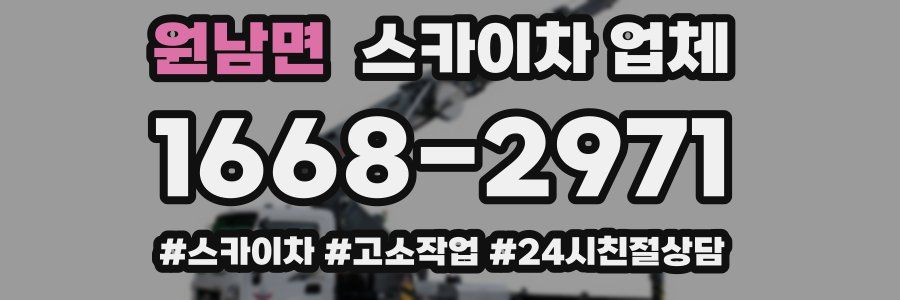 원남면 스카이차 업체