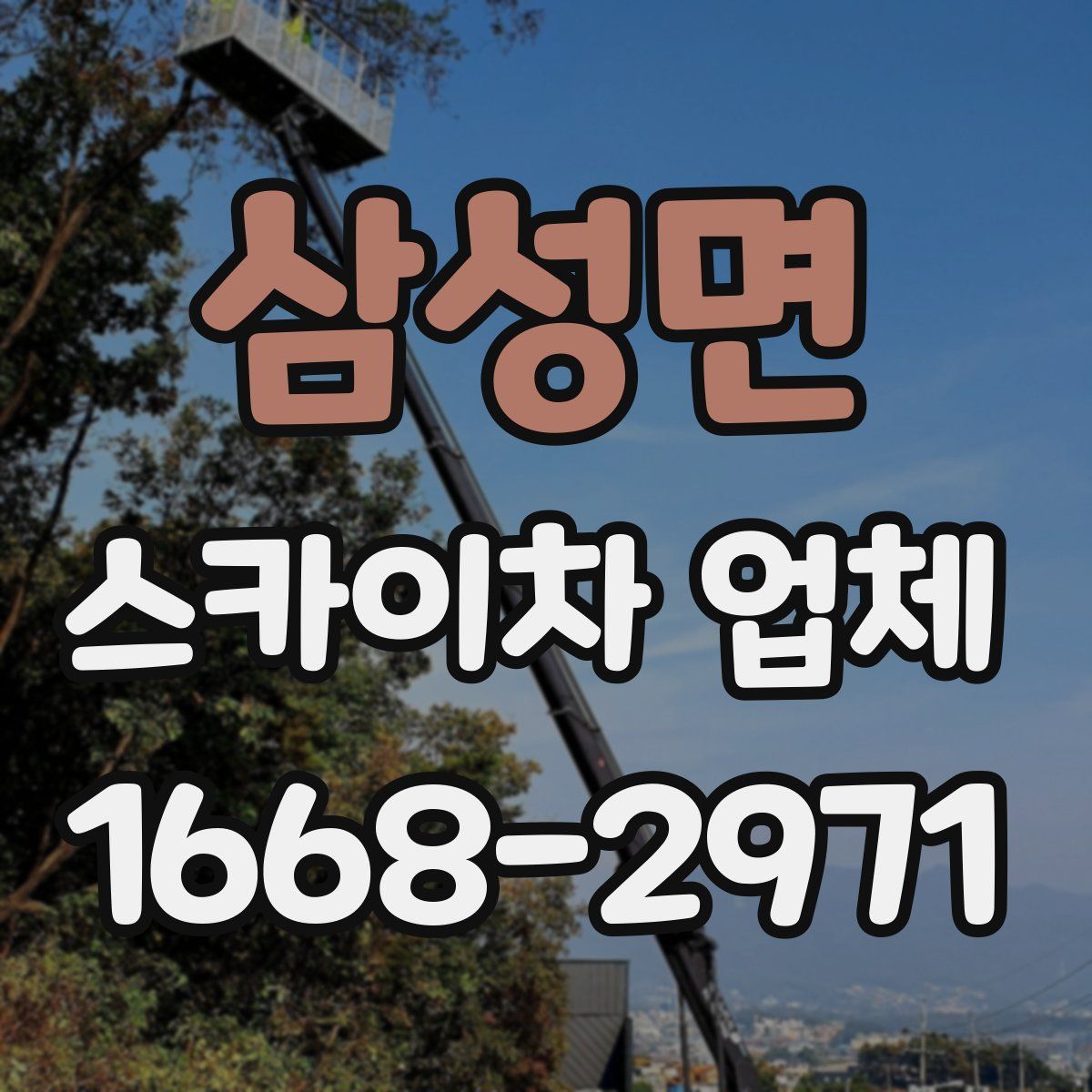 삼성면 스카이차 업체