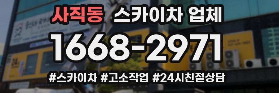 사직동 스카이차 업체