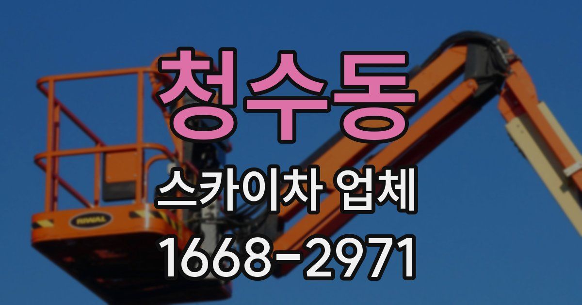 청수동 스카이차 업체